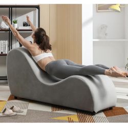 60" Width Yoga Sofa Chaise Lounge Chair for Adults Stretching Exercising Relaxing