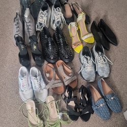 14 pairs of shoes/ heels / sandals - Various Sizes Mens Womens