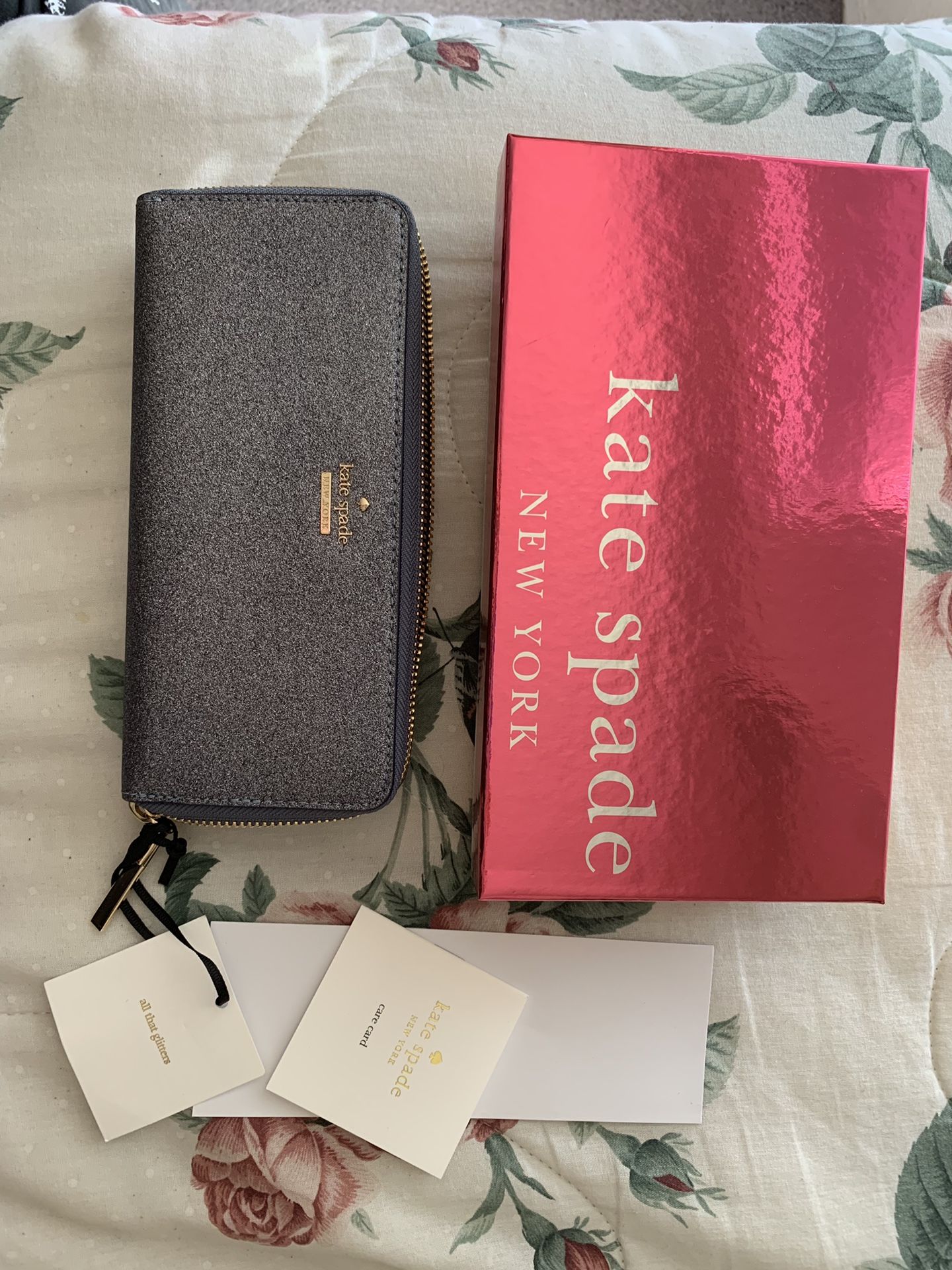 Kate Spade Ash Glitter burgess court lindsey clutch