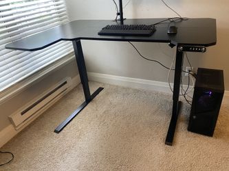 Electric L-Shaped Standing Desk - Like New - Black