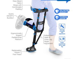 i Walk 3.0 Hands Free Crutch Pain Free Knee Crutch- Alternative to Crutches-Retail $180