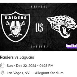 2 or 4 Raiders Vs Jaguars Tickets