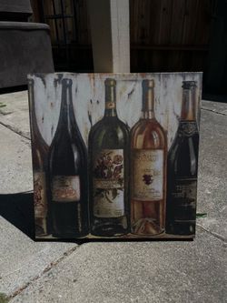 Wine Bottle Canvas Wall Art