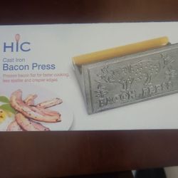 Cast iron bacon press