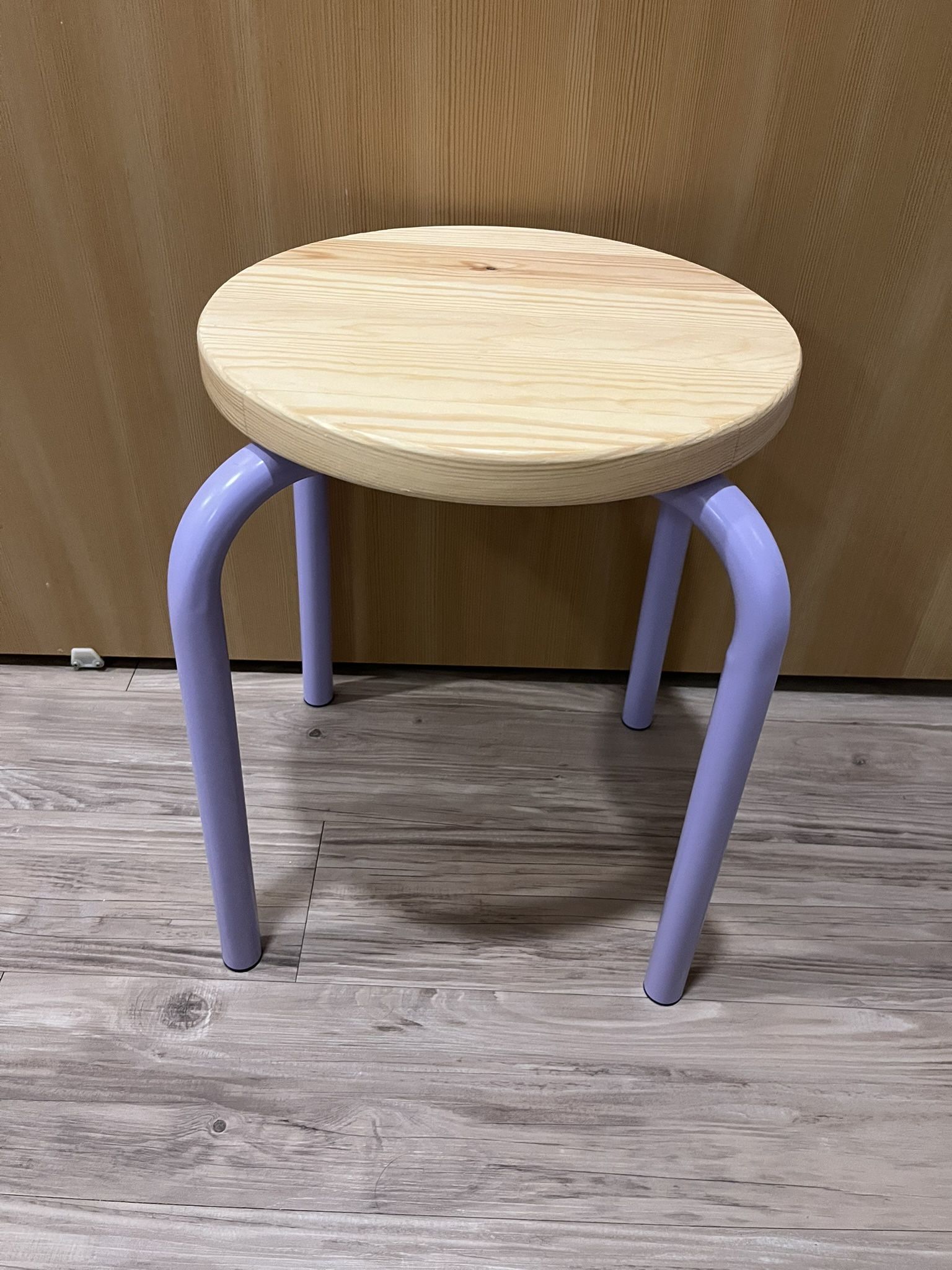 IKEA DOMSTEN Stool, Lilac/Pine