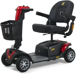 BUZZAROUND LX GB149 4-Wheel Heavy Duty Long Range Travel Scooter - Red - 375 lb Weight Capacity