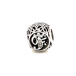 Pandora Initial F Cz Charm
