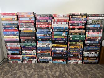 135 Italian VHS Tapes - Excellent Condition - Barely & Unused!
