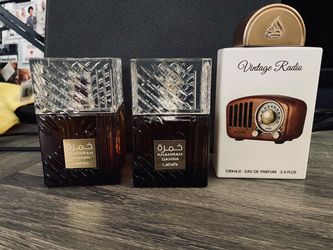 Lattafa Fragrances – Khamrah Qahwa, Dukhan & Vintage Radio – $15 Each