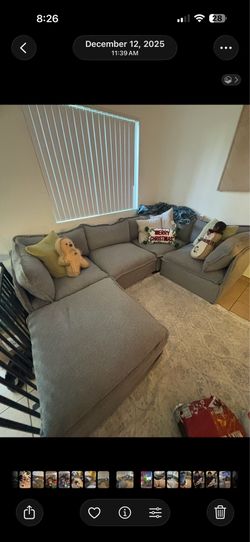 Anabei Gray 4 piece sectional couach