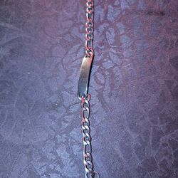 Silver Bracelet For Word Engraving 
