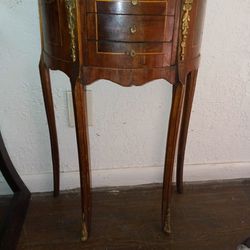 Antique French Rococo Gold Ormolu Marquetrt Side Table .in Great Shape