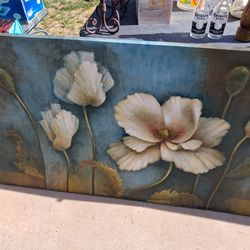 Canvas print of the artwork Poppy Melody by Elaine Vollherbst-Lane.