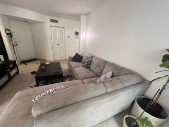 Light Grey Sectional For Sale