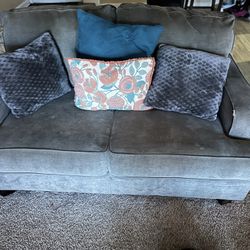 Couch And Sofa - Grey (pillows Included)