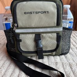 Olive Green  Vintage Eastsport Multi-Functional Utility Crossbody bag.