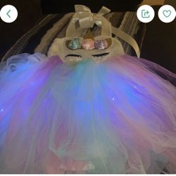 Unicorn Light Up Dress And Headband  