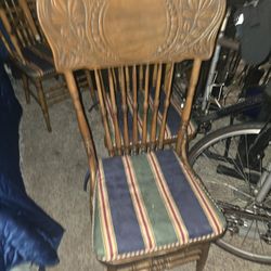 4 Oak Dining Chairs