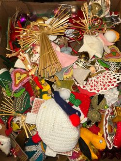 Large Lot of Vintage Christmas Ornaments