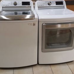 Lg Washer And Dryer Set With Dryer Attatchment For Shoes 