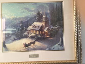 SUNDAY EVENING SLEIGH RIDE by Thomas Kinkade