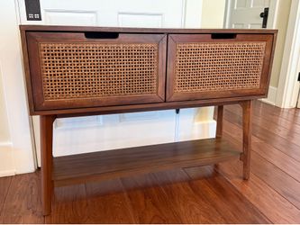 Wood Console Table with Storage