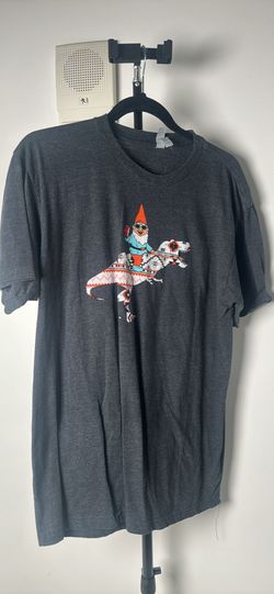 Aksels Gnome Riding T-Rex Graphic T-Shirt Size Large
