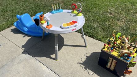 Skip hop stand up.  Little tikes dog rocker. Zany zoo