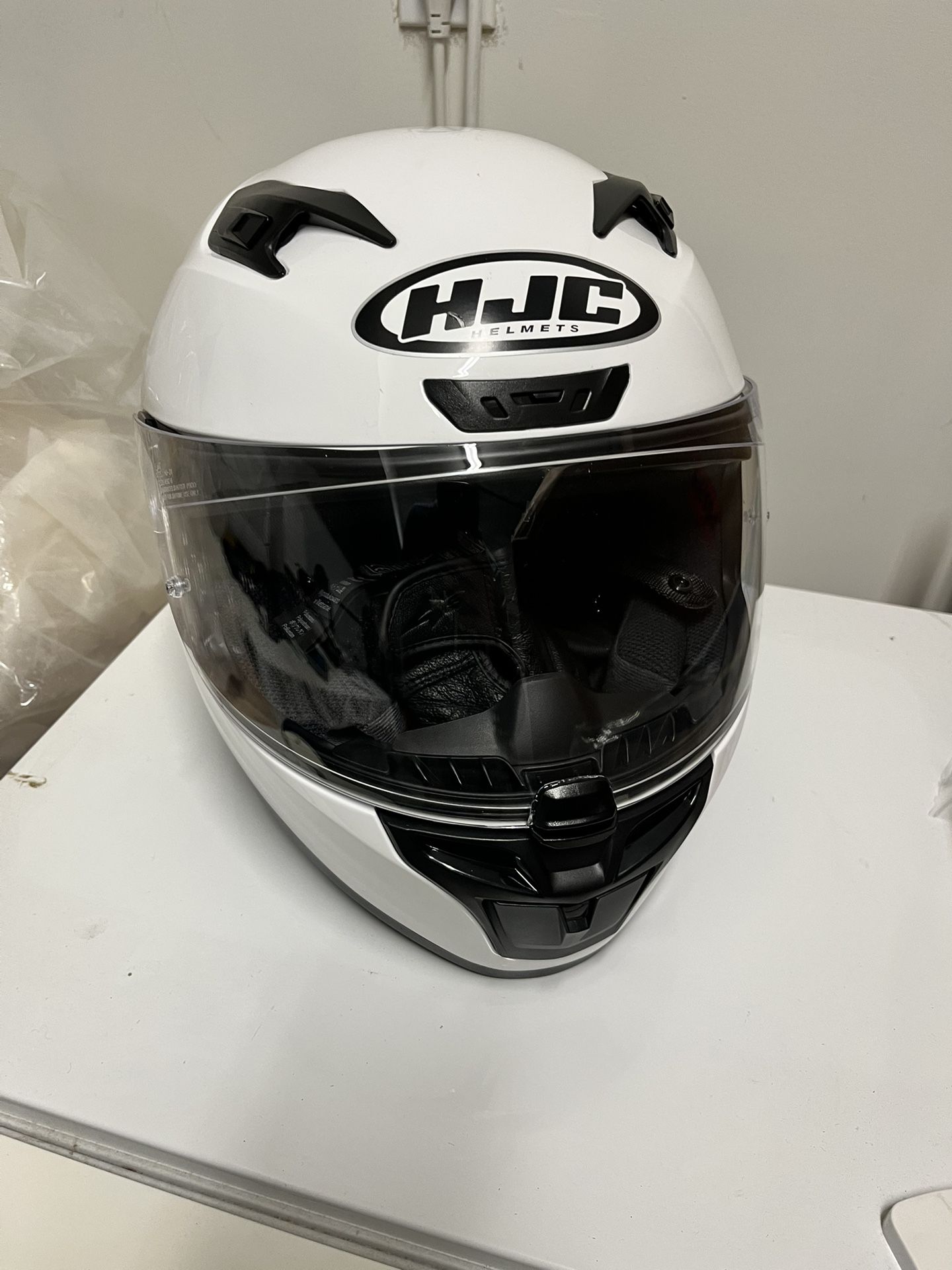 HJC X-Large White Motorcycle Helmet