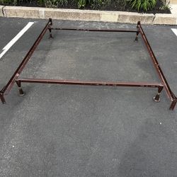 Heavy metal bed frame adjustable QUEEN to FULL