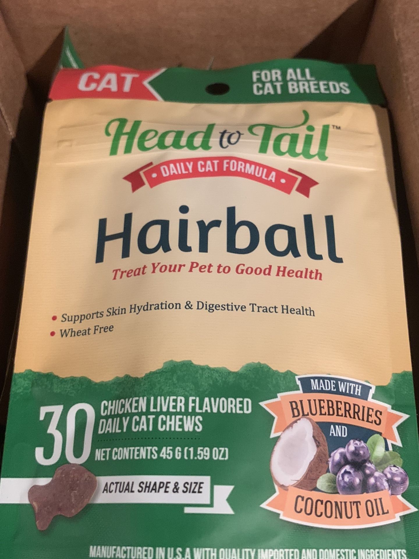 Head To Tail Hairball Cat Treats