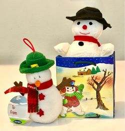 (2) Snowman Stocking Stuffers, Christmas Tree Ornaments
