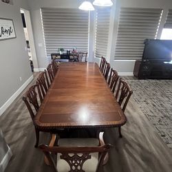 Dining table set with 10 chairs