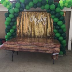 Shrek Baby Shower Balloon Arch 