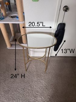 Gold side table