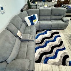 COMFY NEW ALEJANDRA RECLINING SECTIONAL SOFA ON SALE ONLY $1499. IN STOCK SAME DAY DELIVERY 🚚 EASY FINANCING 