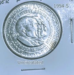1954-S Half Dollar " Booker T Washington" Uncirculated 