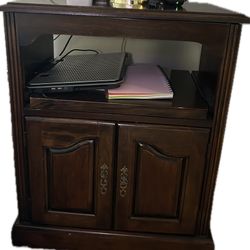 wooden cabinet and shelf 