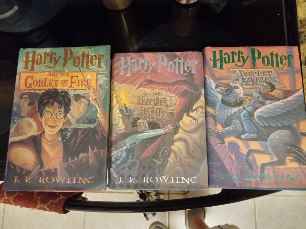 3 Harry Potter 1999 1st Edition Hard Copy Books 3 Lot