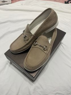 Gucci Suede Horsebit Loafers – Men’s Size 10 – Beige/Tan – With Box