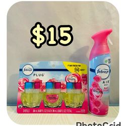 Febreze Plug & Air mist bundle ( Downy scent) $15 for all/$15 por todo❗️