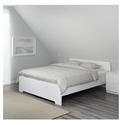 Ikea Askvoll Full Sized Bedframe + Askvoll Nightstand + Anneland Full Sized Mattress 