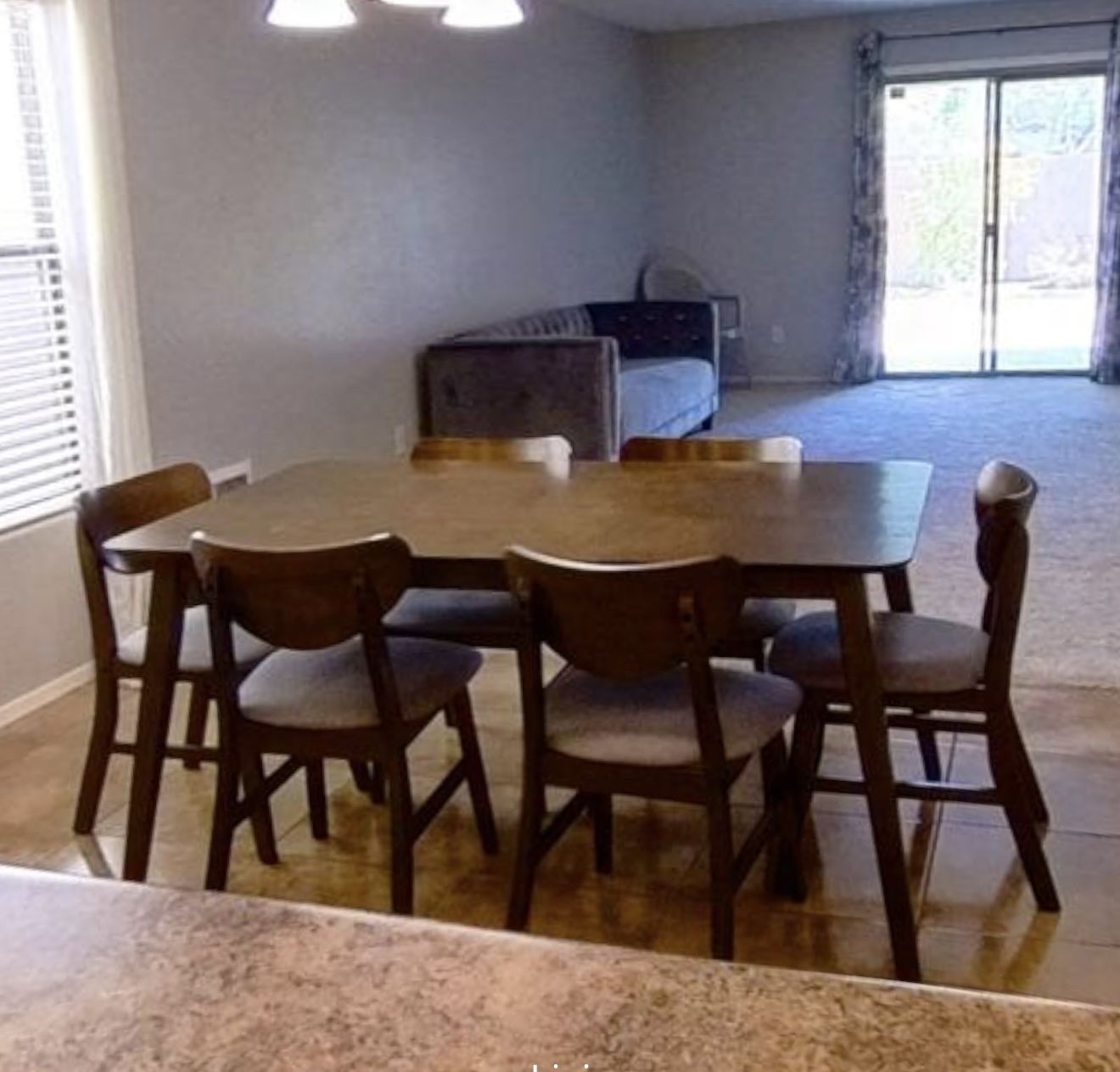 Dining Table With Full Chair Set