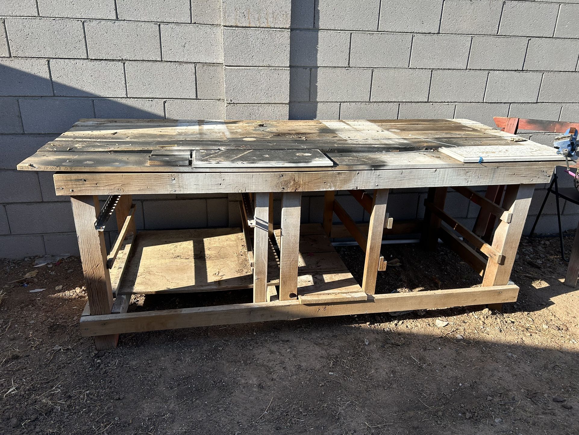 Work Station All Wood Sturdy- FREE