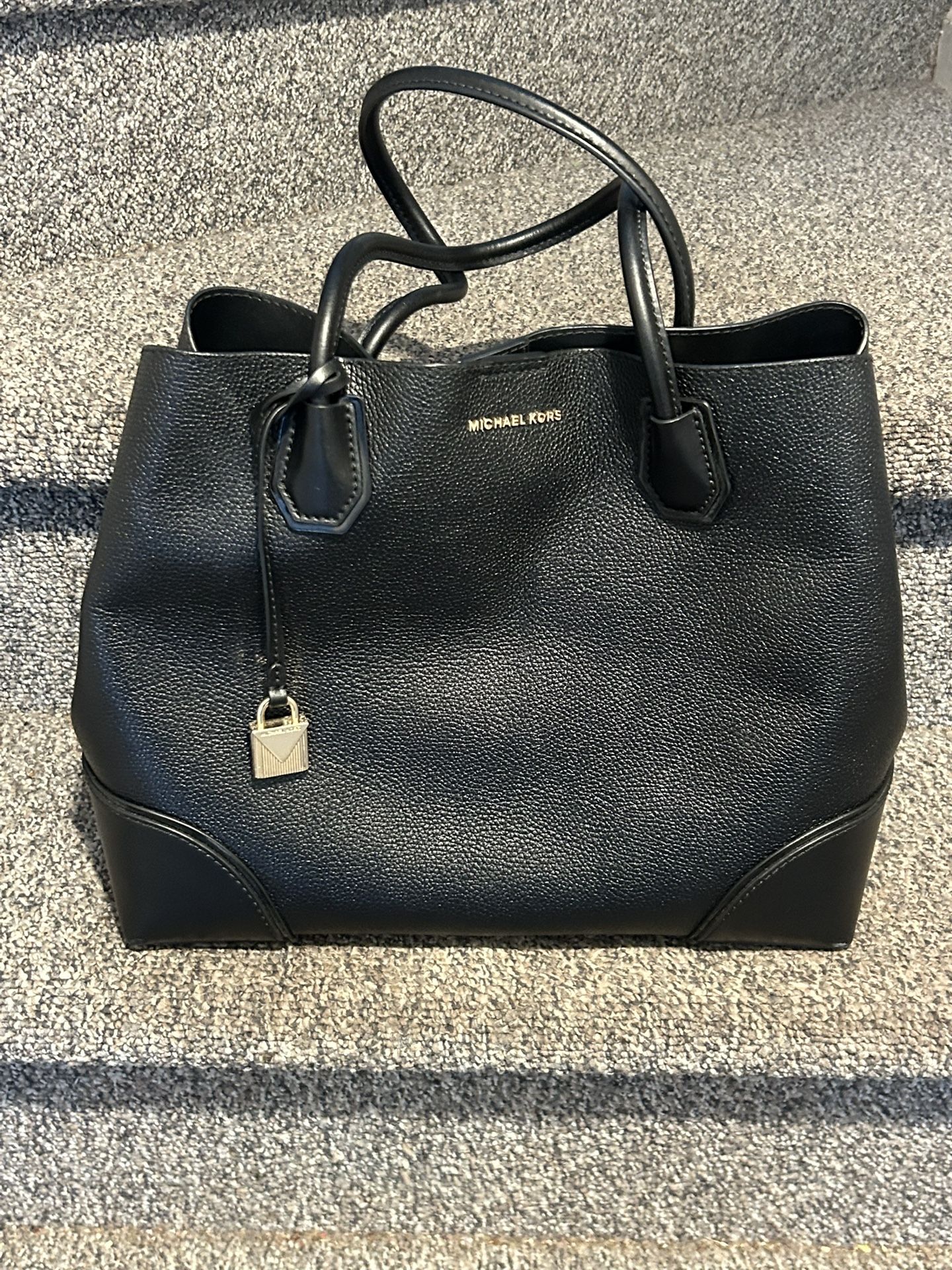 Michael Kors Purse Bag Hamilton Satchel Crossbody Handbag Black MISSING STRAP NM