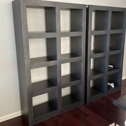 Crate & Barrel Shadowbox tower book cases