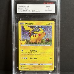 Pikachu 25 anniversary General Mills Black Star promo Slab