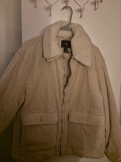 H&M Corduroy Jacket with Sherpa Collar