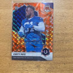 2021 MOSAIC KWITY PAYE ORANGE ROOKIE CARD 