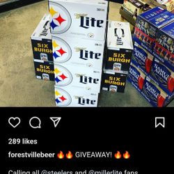 RARE. SIXBURGH Miller Light 24 Can Pittsburgh Steelers Cooler